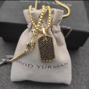 Minimalist Gold Dog Tag Pendant Necklace